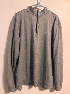 Rhoback Riva Heather Grey Performance Quarter-Zip Pullover Men’s Large